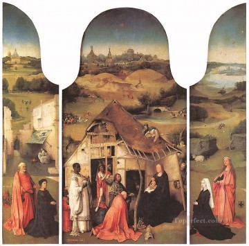 Adoración de los Reyes Magos1 moraleja Hieronymus Bosch Pinturas al óleo